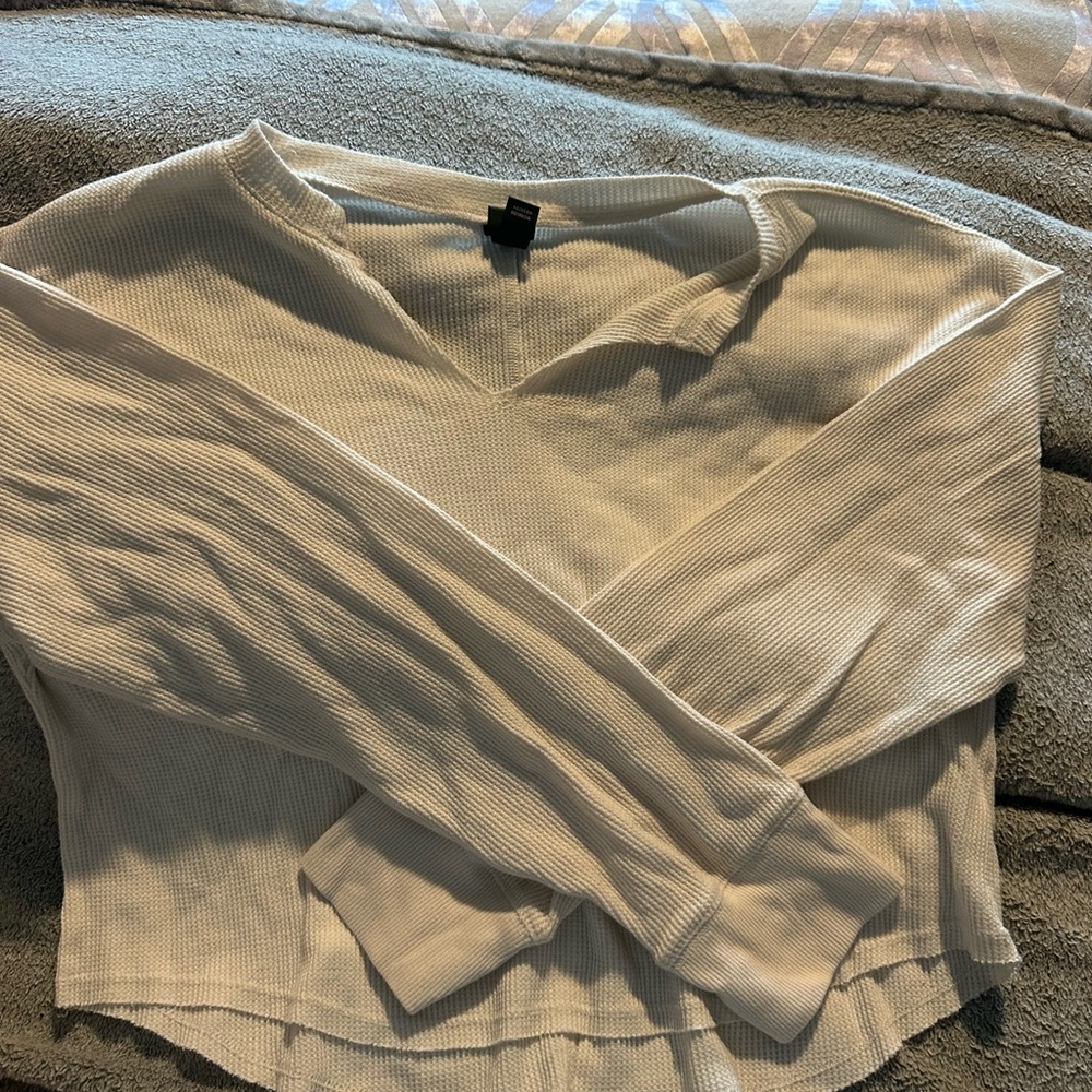 Women's Cream Long Sleeve Top